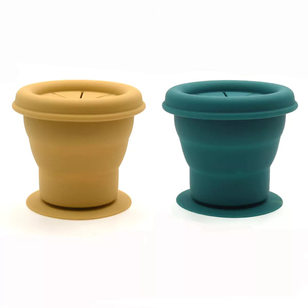 Collapsible Silicone Snack Pots - 2 Pack