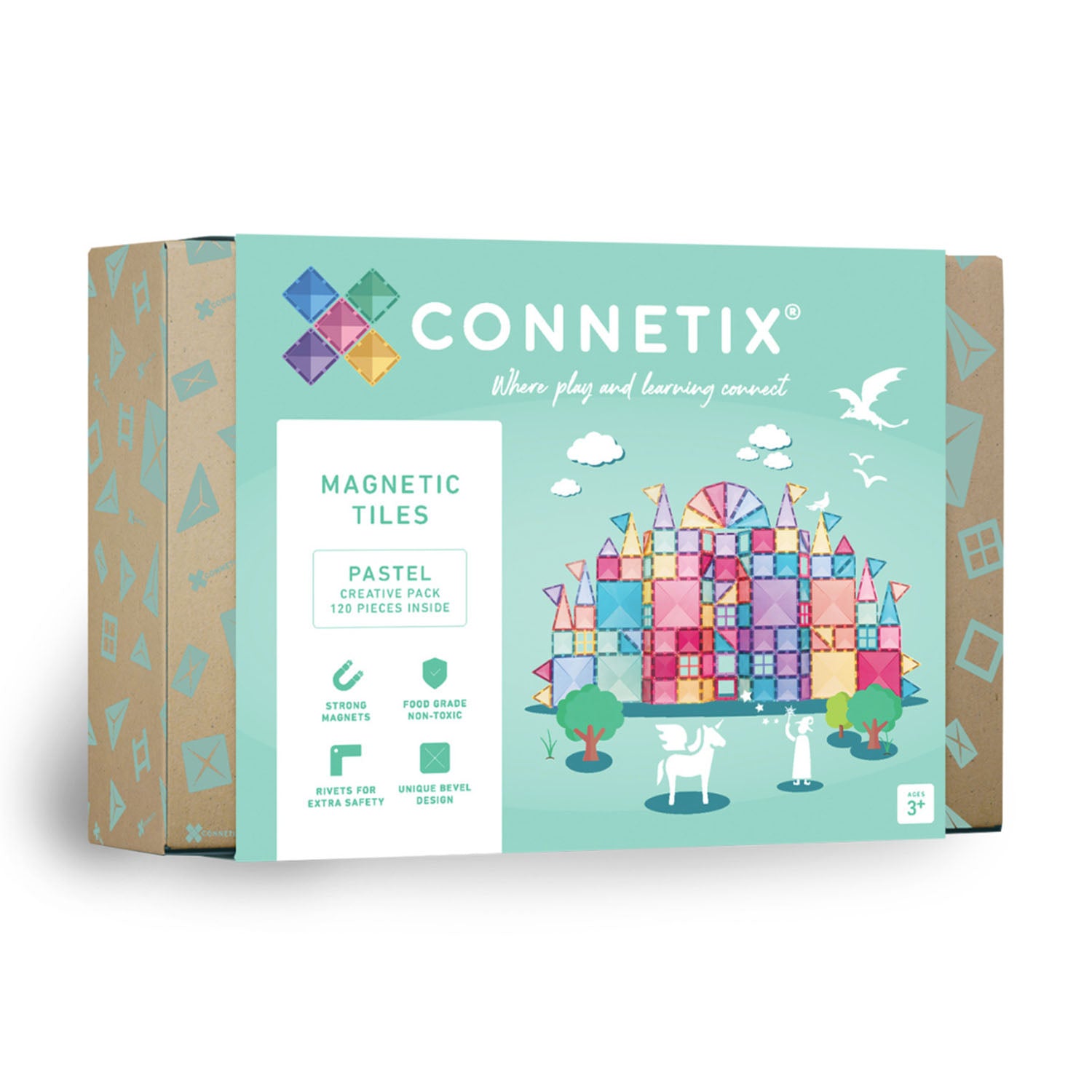 Connetix Rainbow Creative Pack 102 magnetic tiles