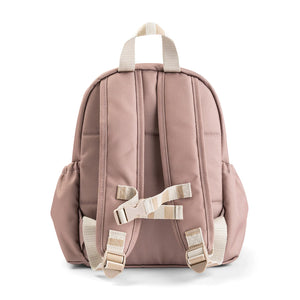Padded back and adjustable padded shoulder straps.