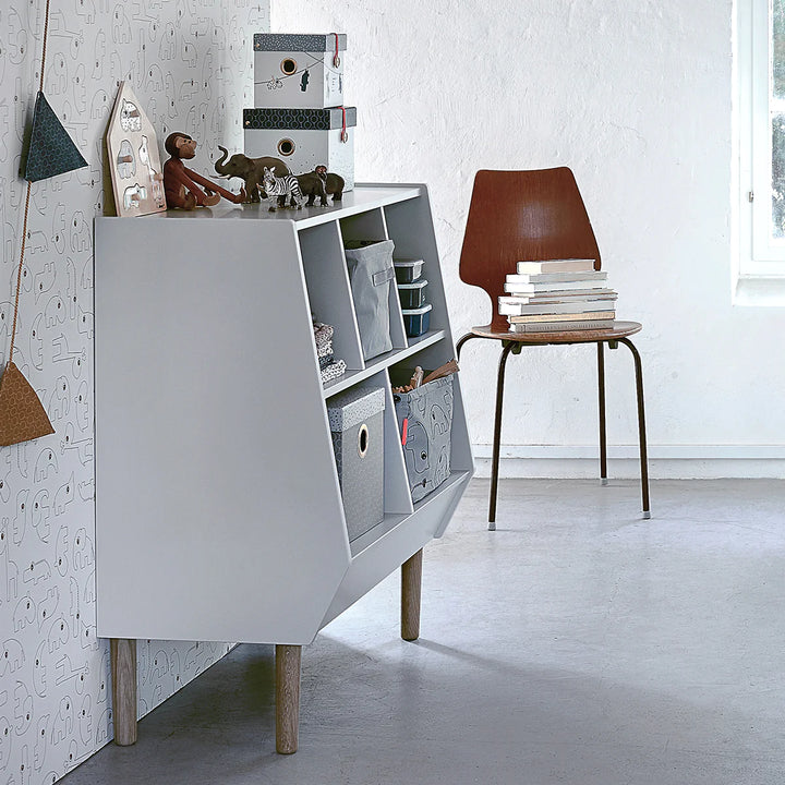 Modern baby changing table and storage unit, Scandinavian design