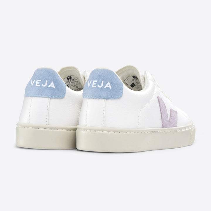 White trainers with purple Veja&nbsp;logo