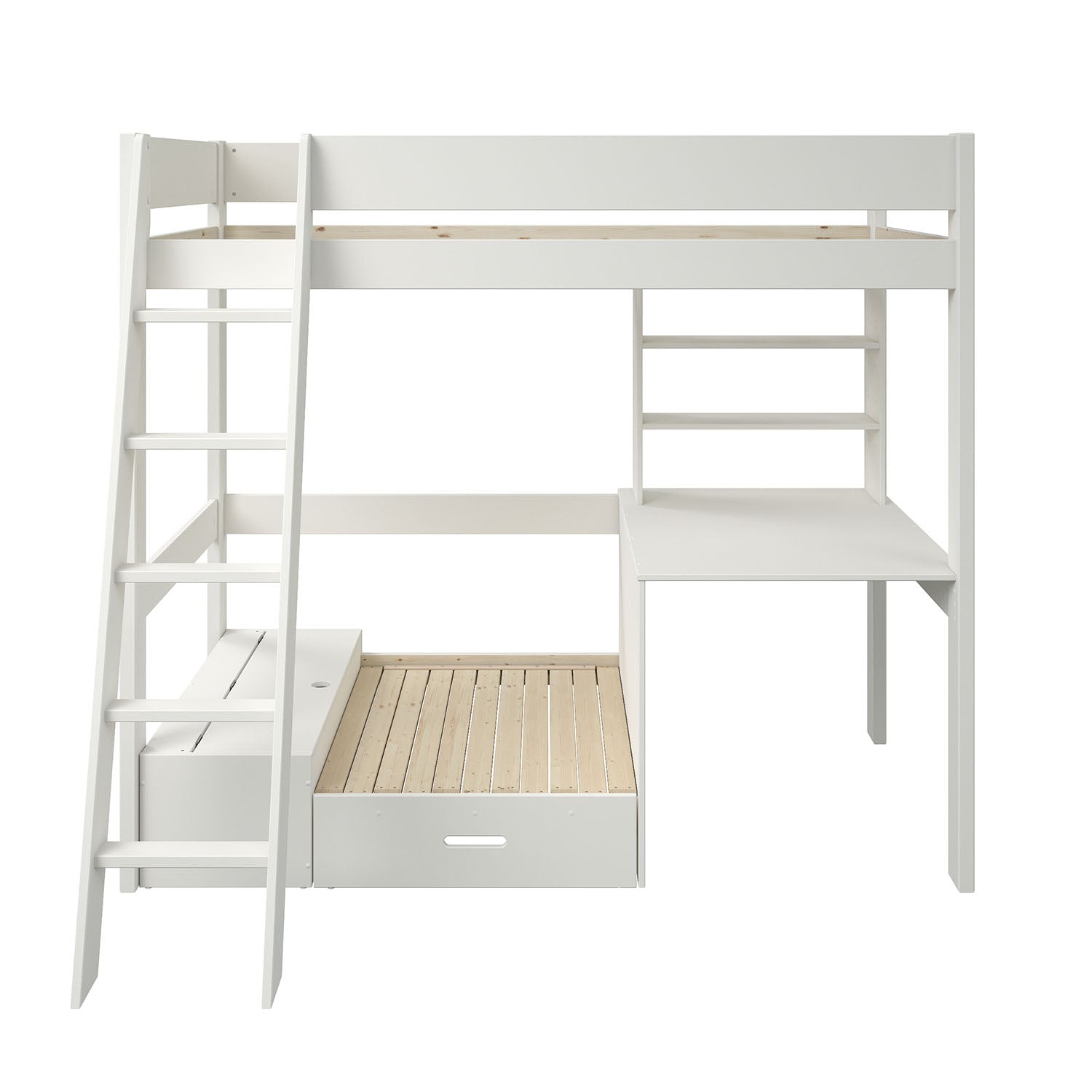 Estella High Sleeper Bunk Bed with Sofabed, Desk & Shelf