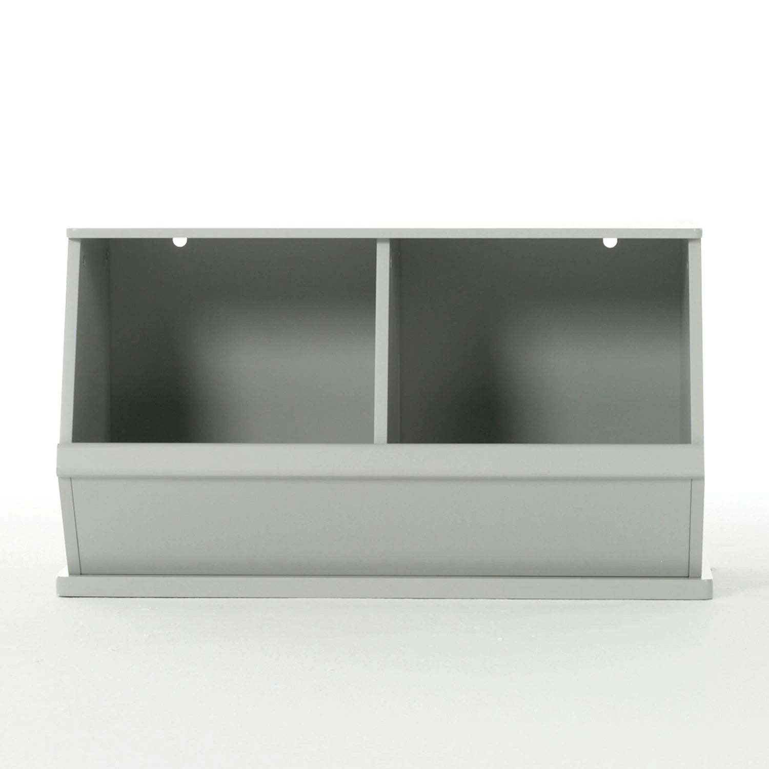  grey wooden toy storage trunks