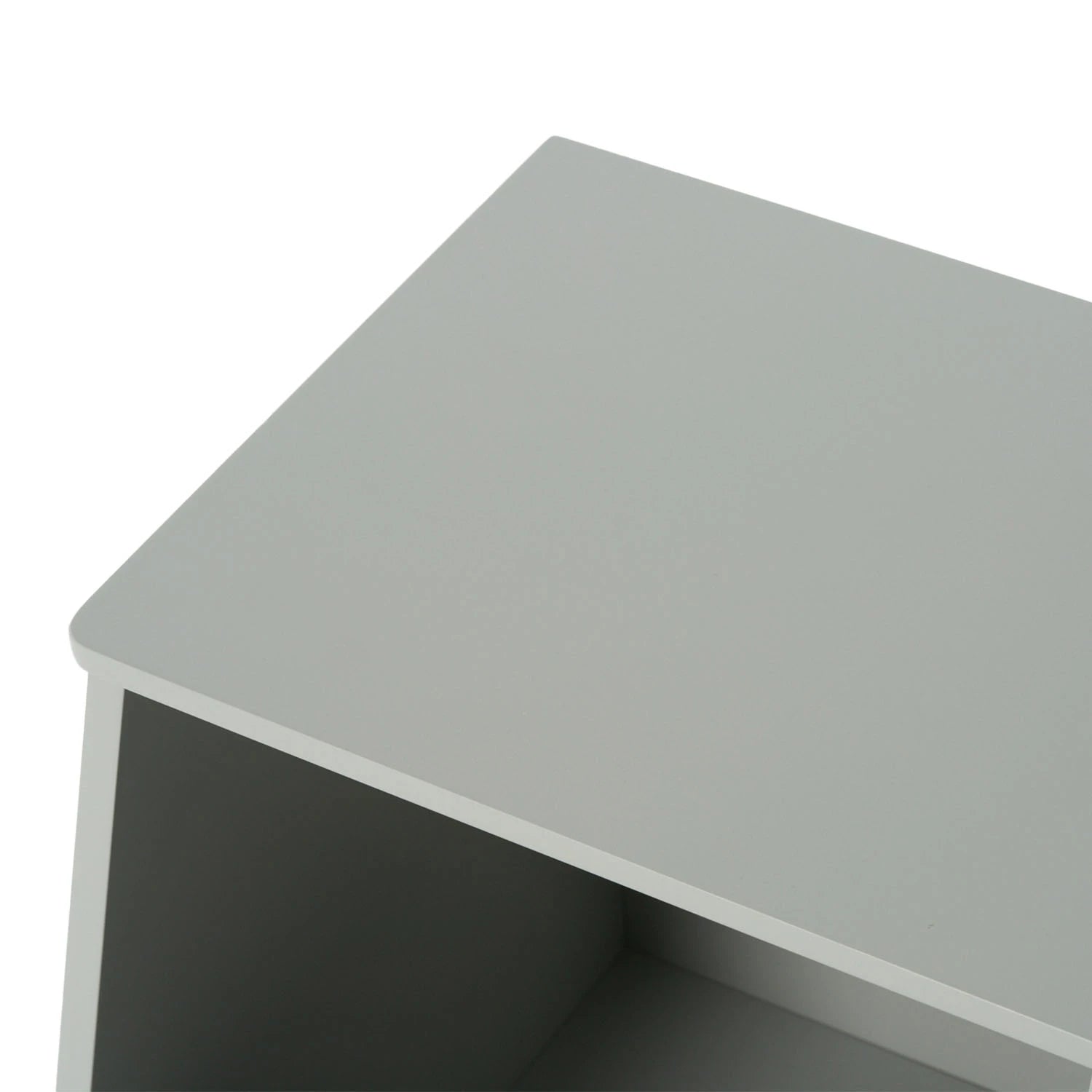 Close-up of anti-tip safety storage trunks