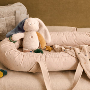 Close-up of Liewood Gro Baby Lift interior, showing soft fabric and padded sides