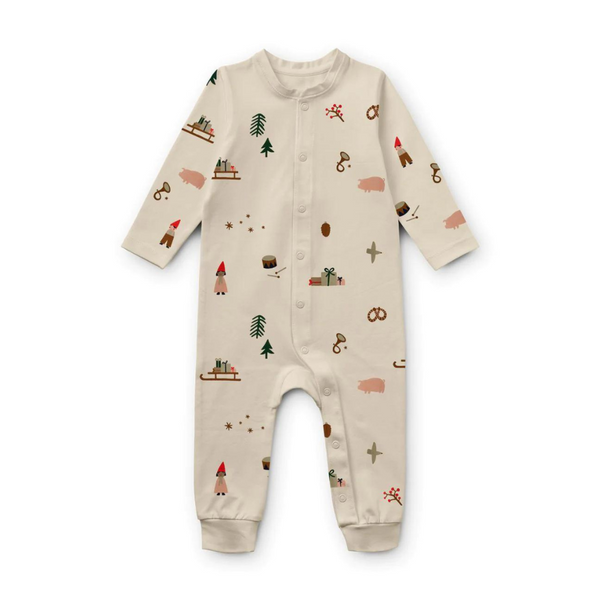 Holiday Jumpsuit for Kids Birk Print Liewood Sandy
