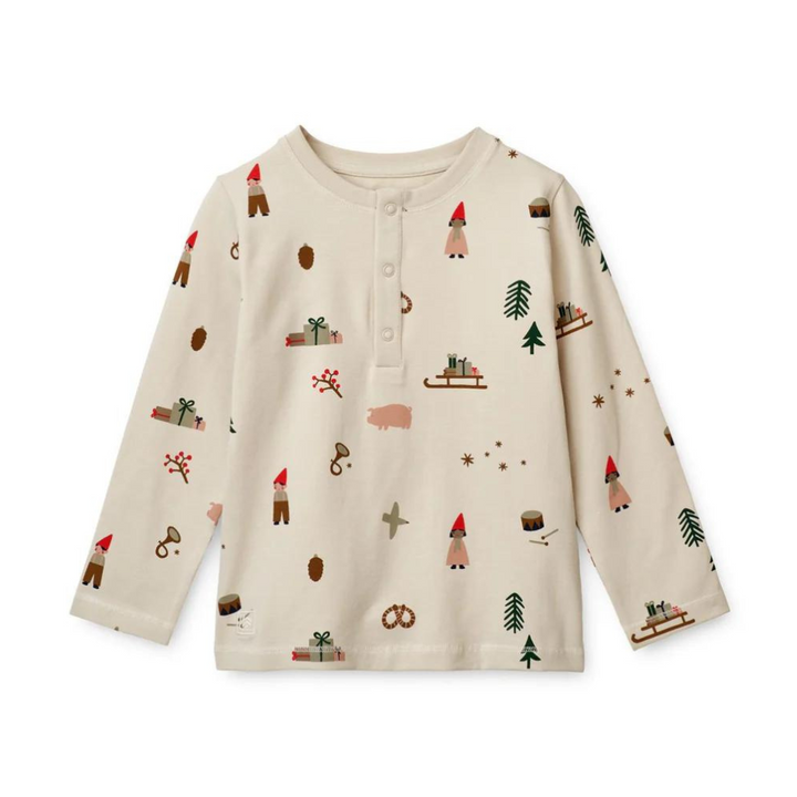 Holiday Pyjama Set for Kids Wilhelm Print Liewood Sandy