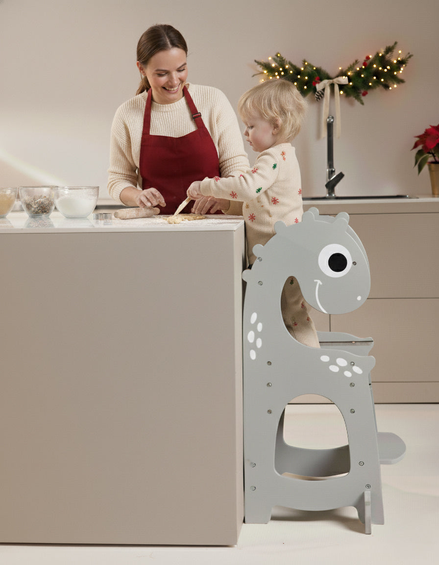Kidoz Toddler Learning Tower - Dino Grey