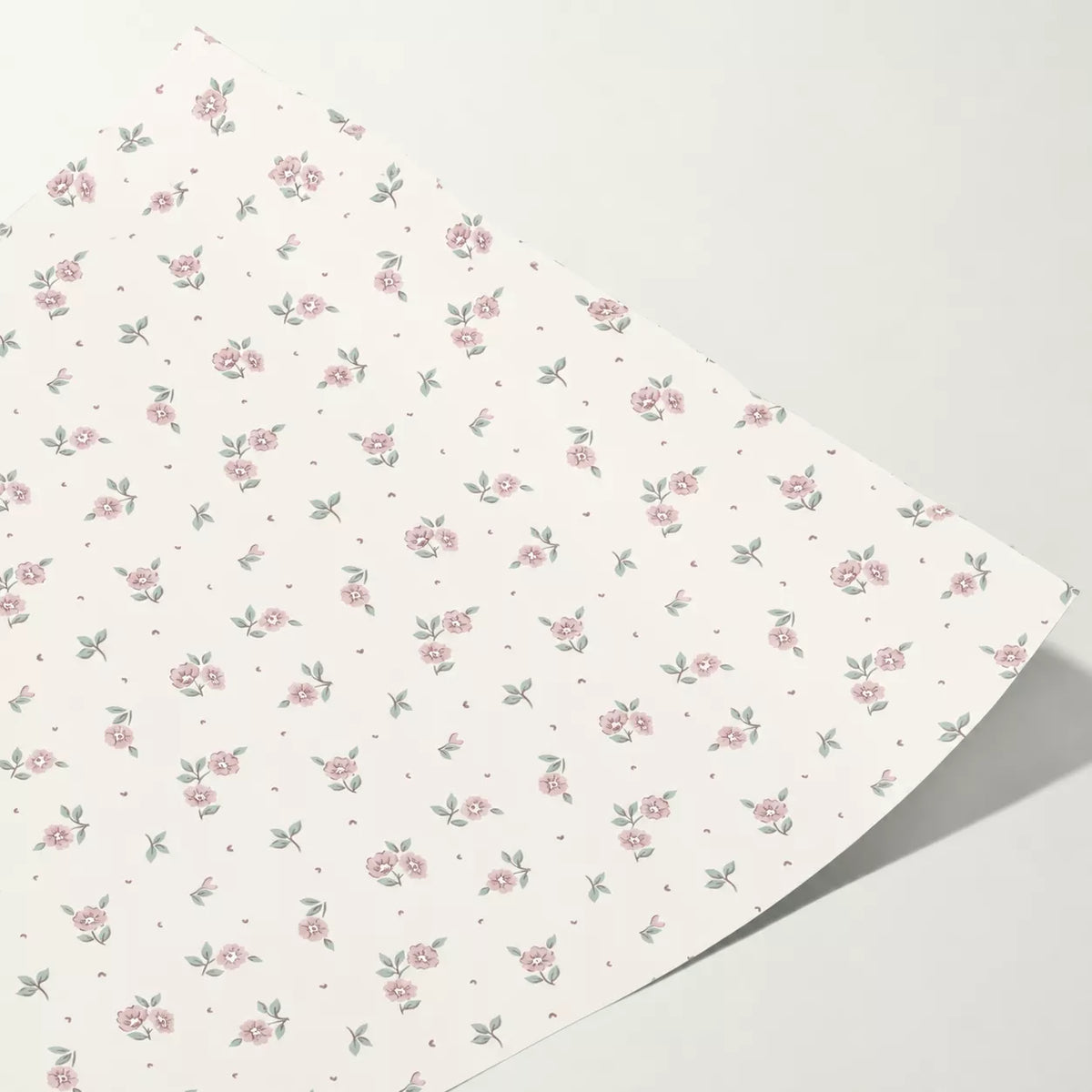 Gentle floral wall stickers included with Hooga Noble Dollhouse — soft design to personalise your child’s play home