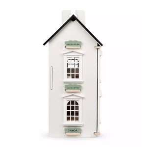 Hooga Noble Dollhouse tall profile view highlighting elegant design smooth walls and classic townhouse style