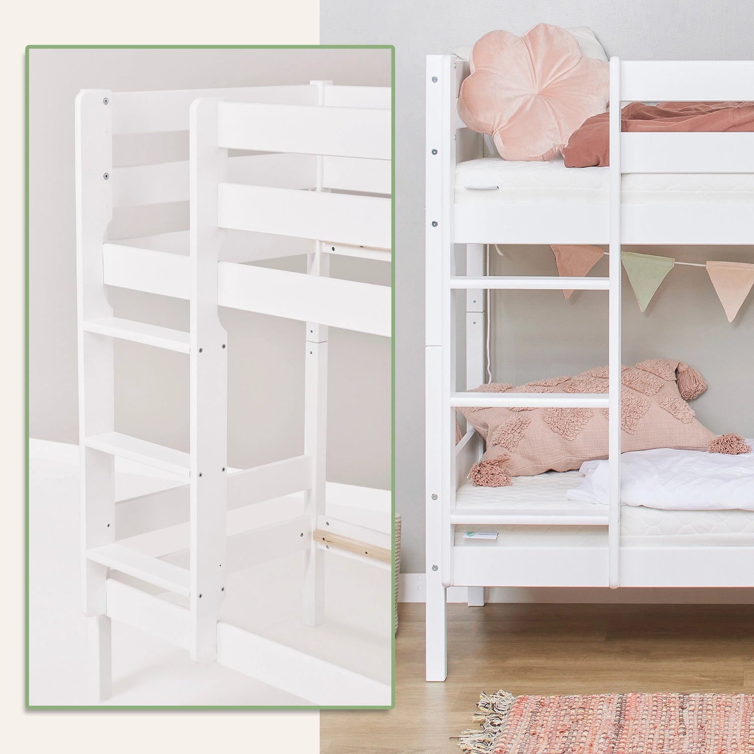 Eco safe kids bed built without harmful chemicals for a healthy sleeping environment.