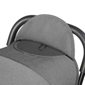 The Ickle Bubba Aires foldable pram  with UPF 50+ sun protection hood.