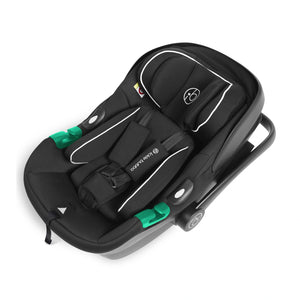 Ickle Bubba Stratus i-Size car seat front view with folded hood.
