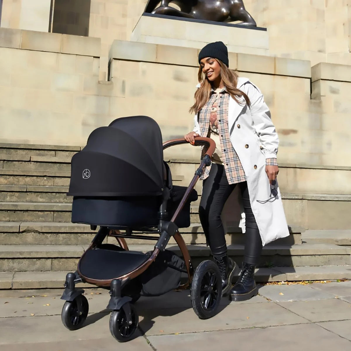 Ickle Bubba Stomp LUXE Travel System With Bubba&Me - Blk/Midnight/Blk