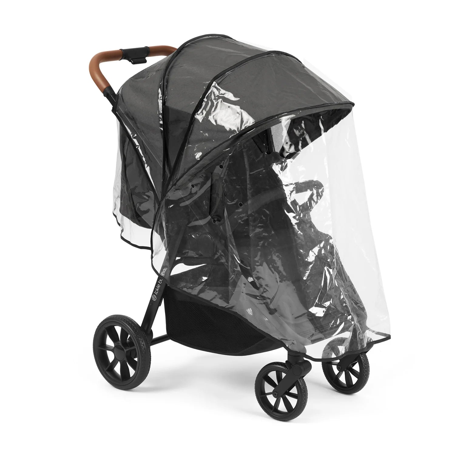 Ickle Bubba Stomp Stride Max Stroller with Rain Cover - Charcoal Grey