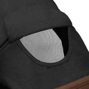 Ickle Bubba double stroller with viewing windows on canopy.