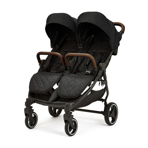 Ickle Bubba Venus Double Stroller Black Tan