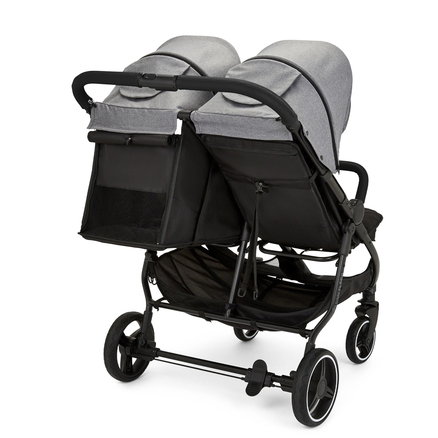 Ickle Bubba Venus Max Double Stroller – Space Grey / Black – Small Smart