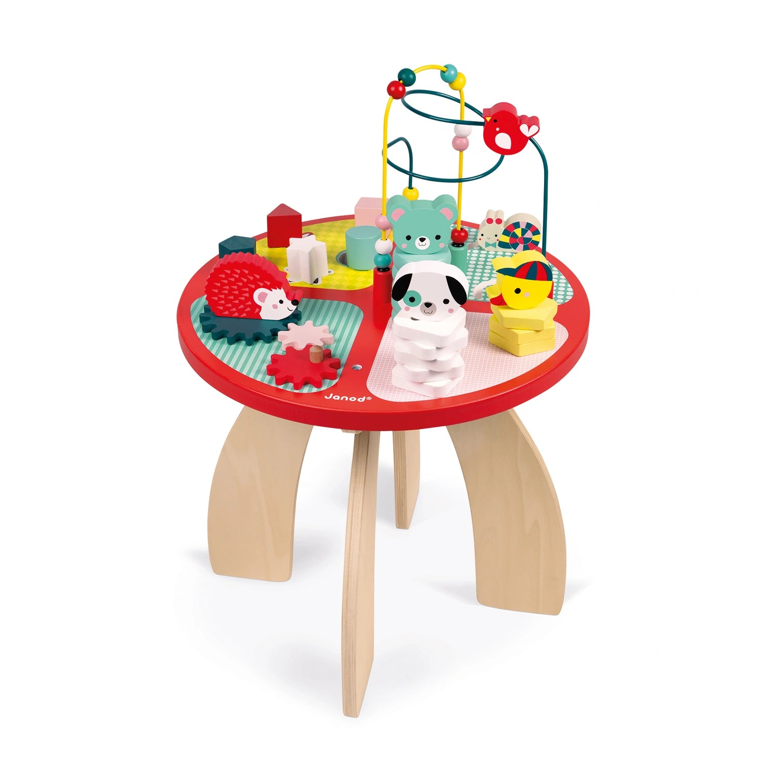 Janod Baby Activity Table Wooden Multi Activity Play