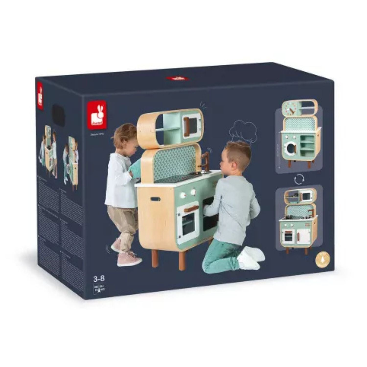 Janod Big Cooker Reverso Kitchen & Laundry - Green & White