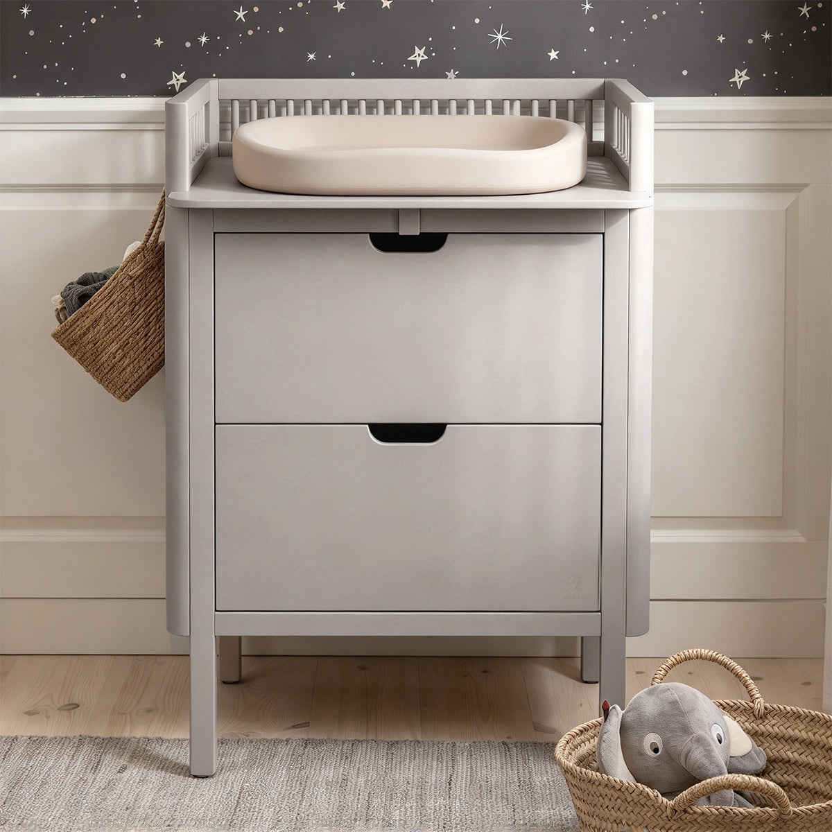 Jetty Beige Sebra Changing Unit with Changing Mat
