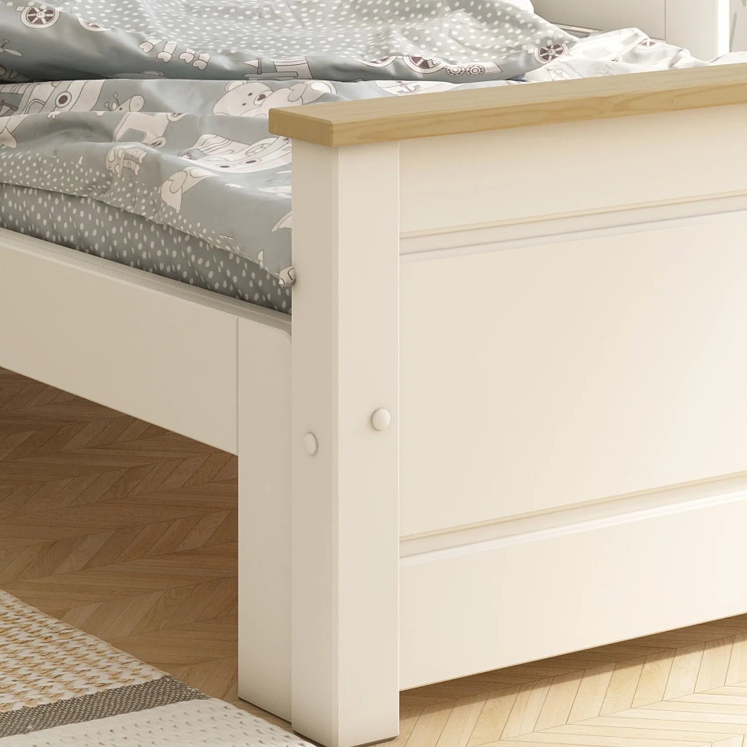 The Kids Avenue bed for children has a unique pull-out extending feature.