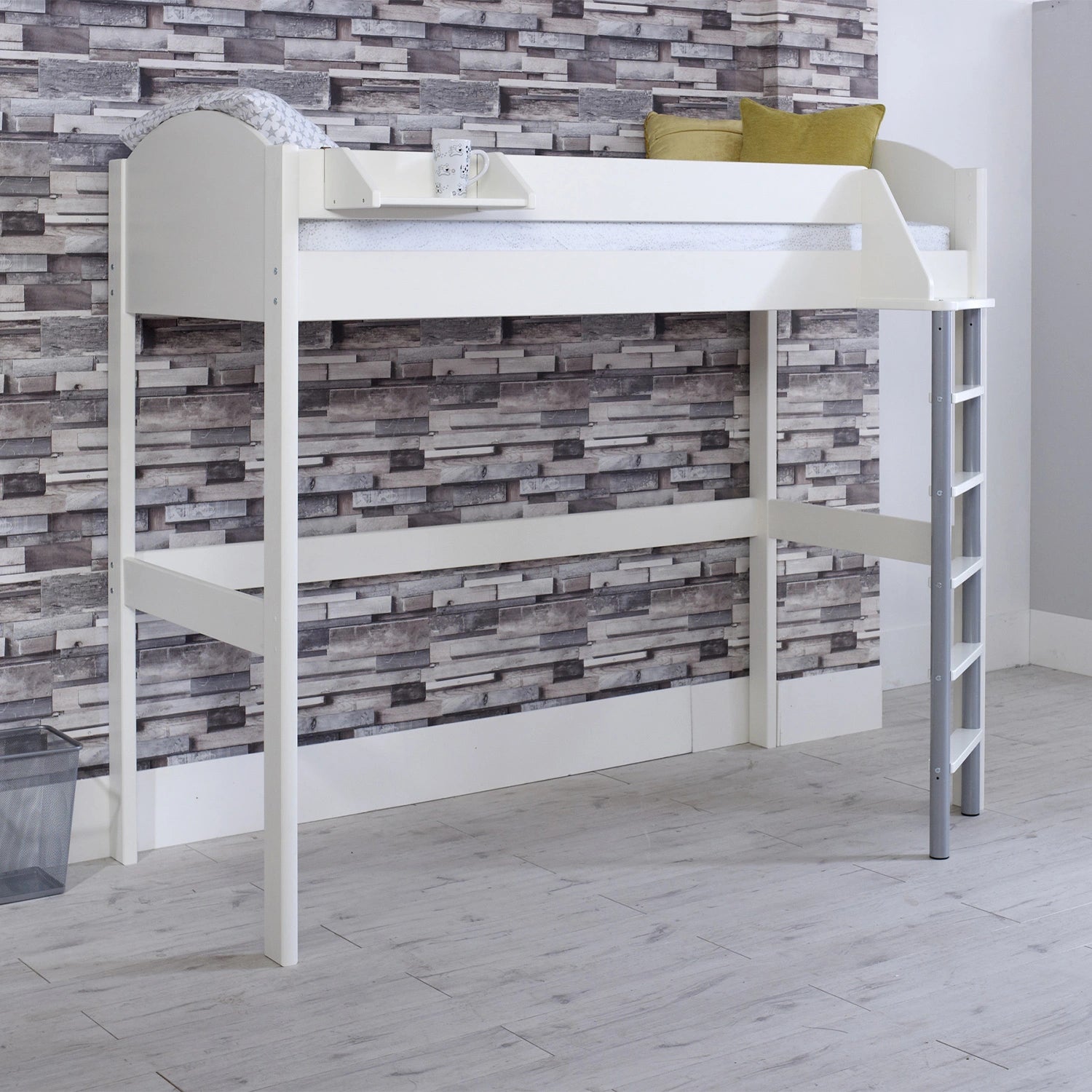 Noah B High Sleeper Bed with Desk Sofa White