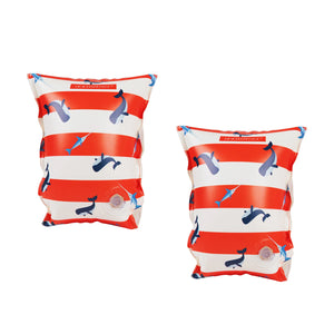  Kids Inflatable Swimming Armbands - Whale Design - Safe & Comfortable