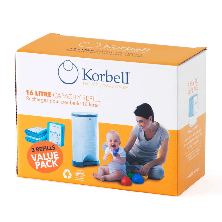 Korbell Bin Liner Standard 16L Refills - 3 Pack