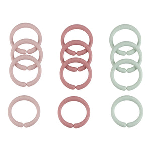 12 fairy garden loops arranged neatly on white background.