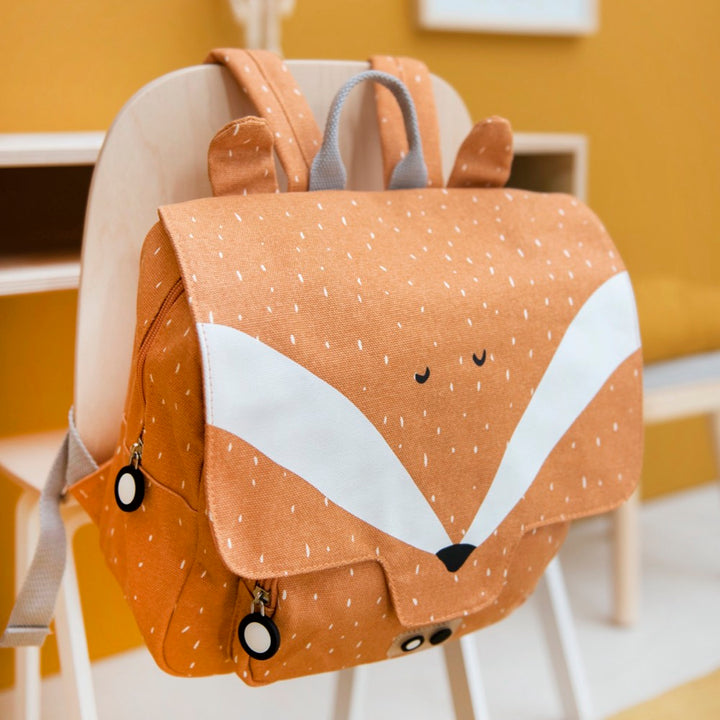 Mr. Fox satchel backpack with orange details 