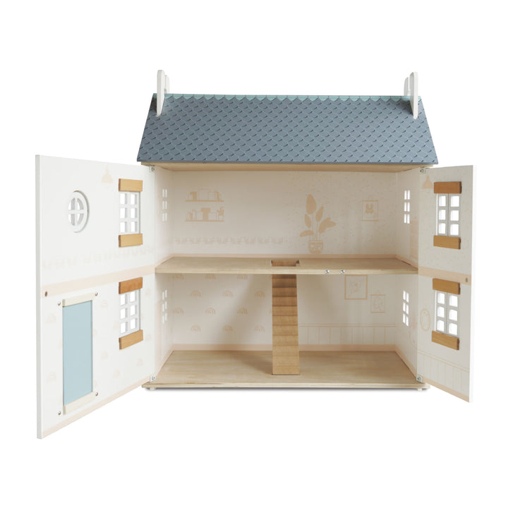 Inside of bay tree large wooden dolls house
