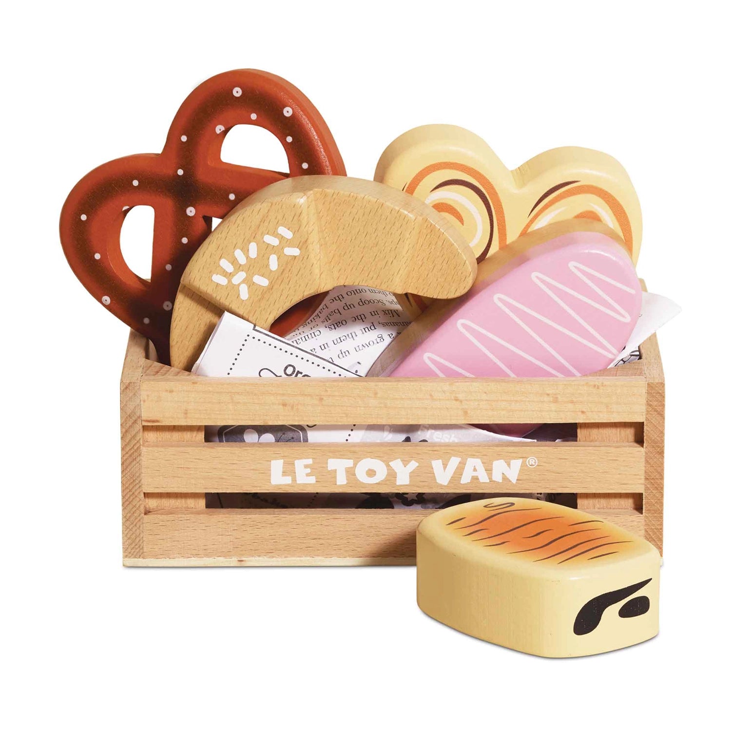 Le toy van wooden pretend bakery play set for kids.