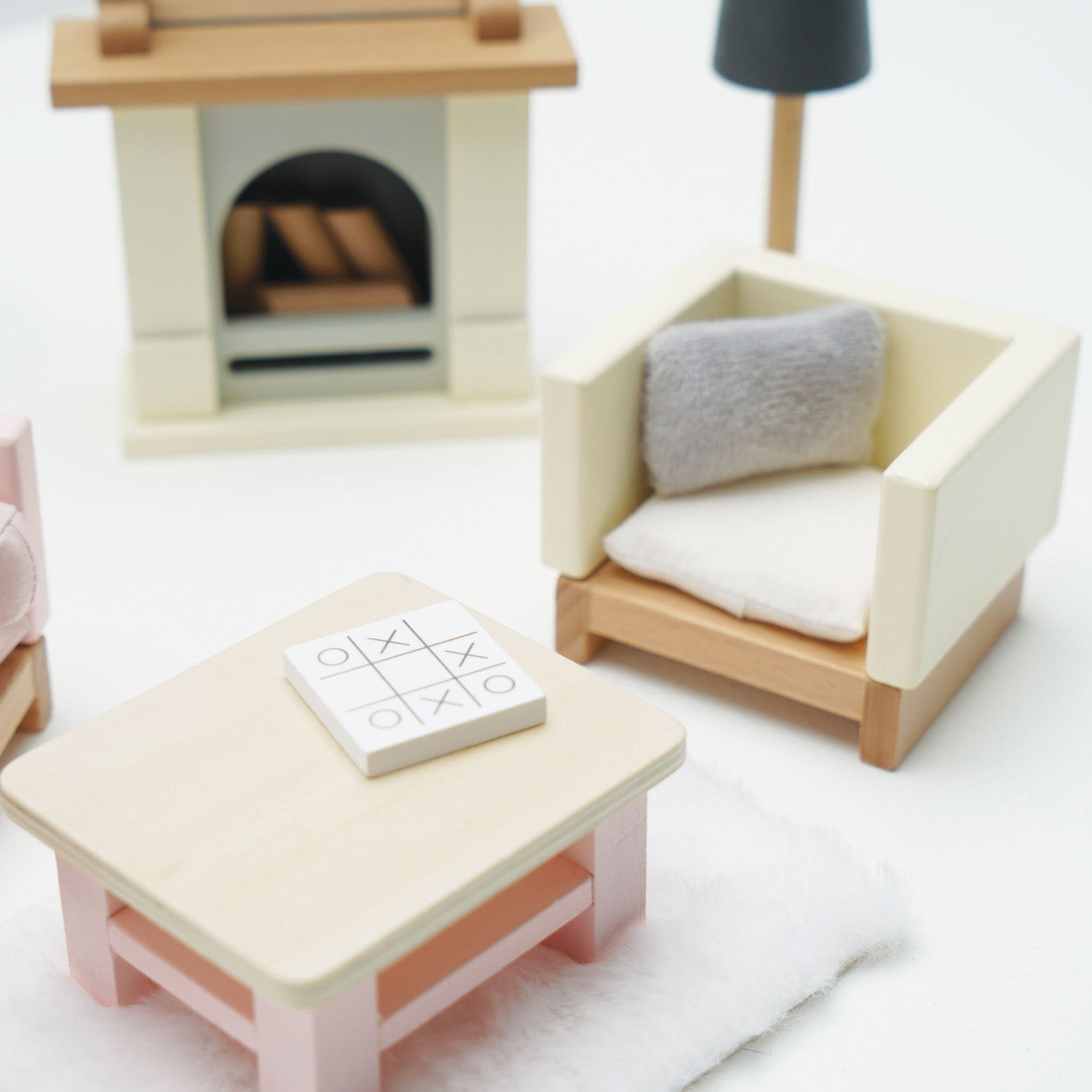 Le Toy Van wooden dolls living room furniture rigorously tested to meet the highest safety standards.
