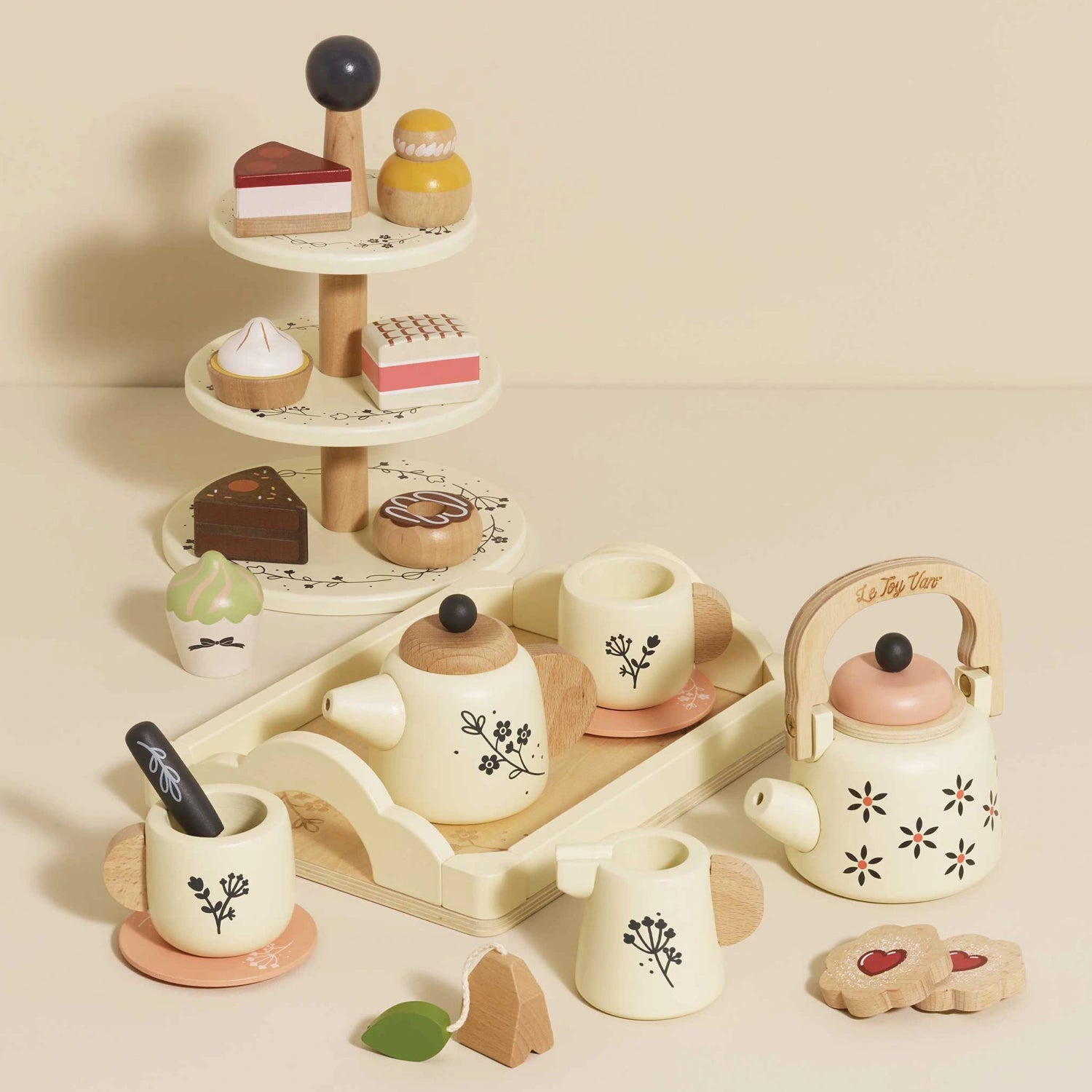 Wooden Tea Set Tray 12 Piece Le Toy Van - Main Image