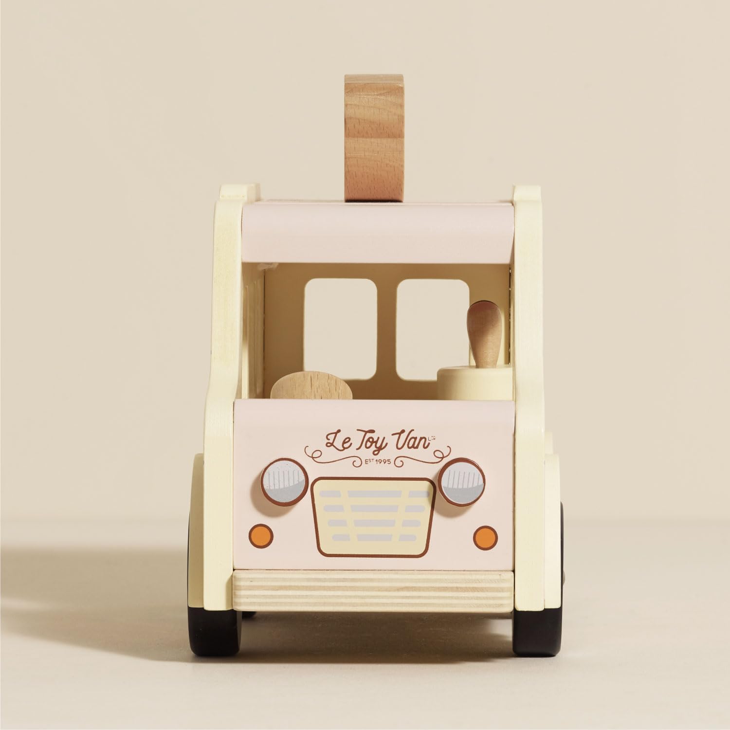 Wooden ice cream van toy for imaginative play for kids aged 3+