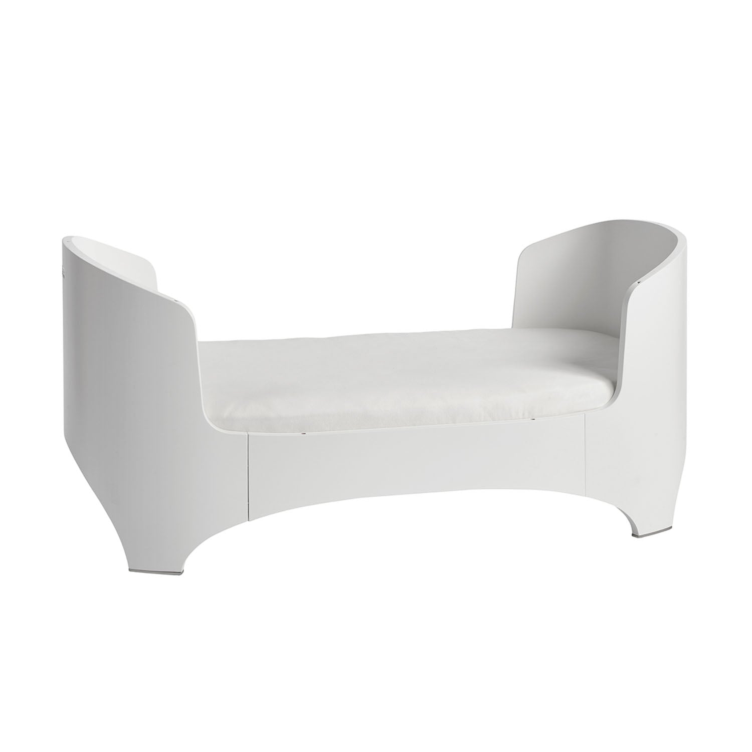 Transitional Leander cot setup for toddler independence.