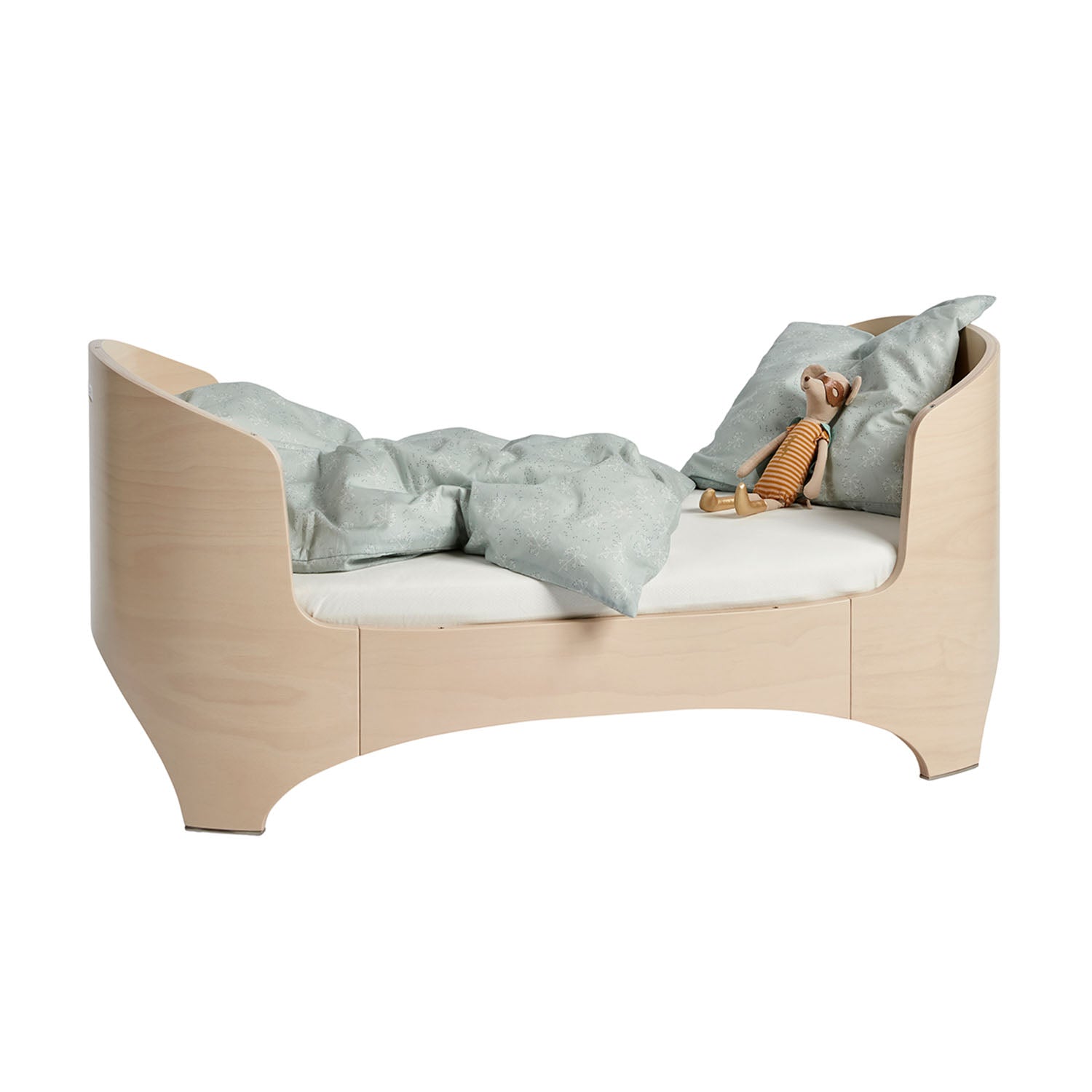 Leander crib demonstrating long-term convertible design.