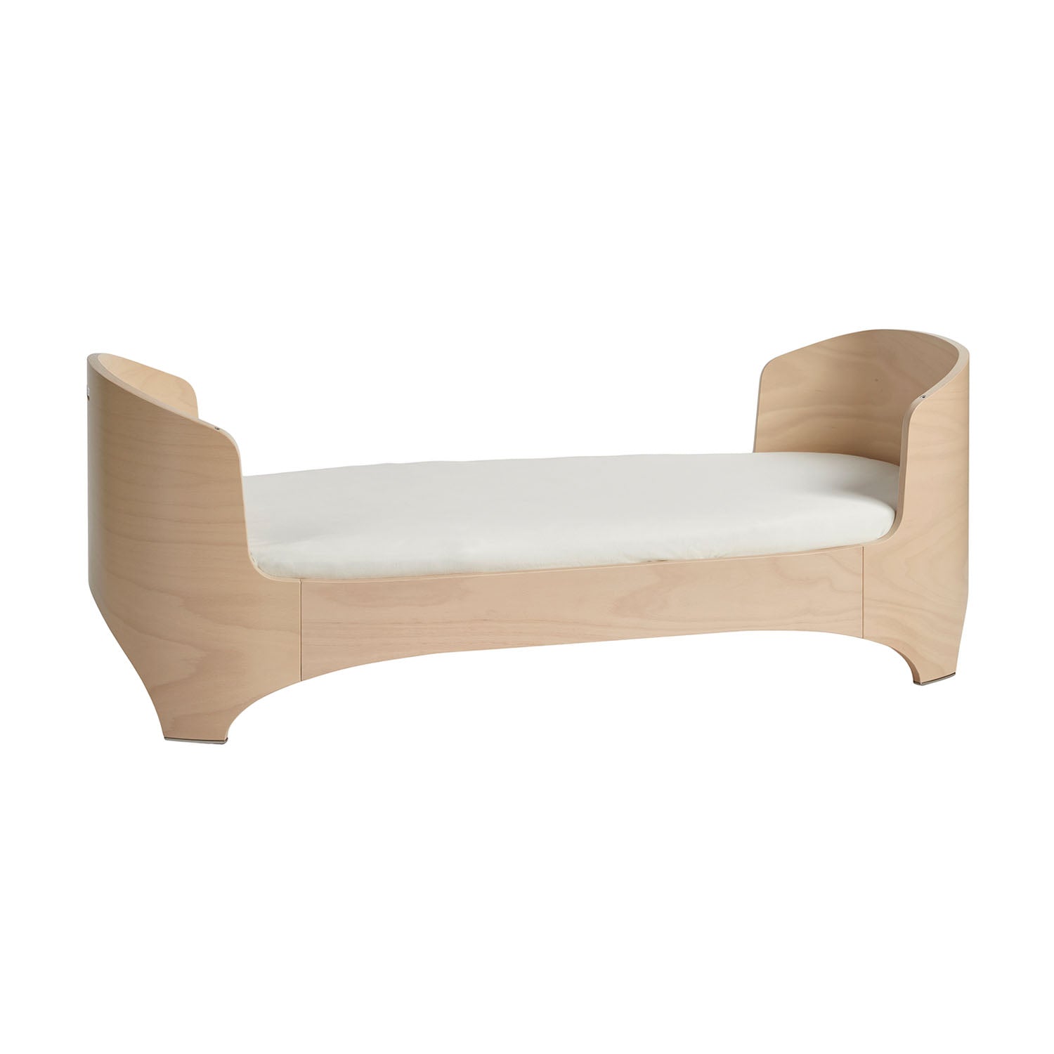 Leander bed showing long-lasting convertible construction.