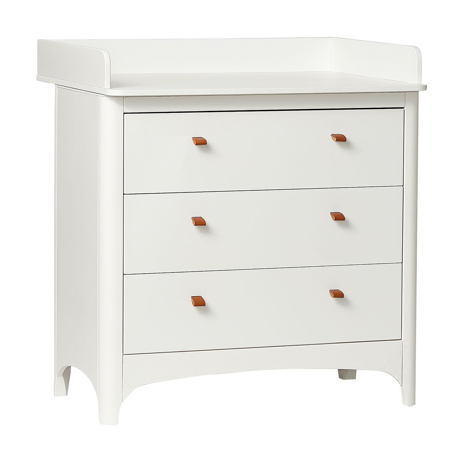 Leander Classic™ dresser with three drawers and soft leather handles.