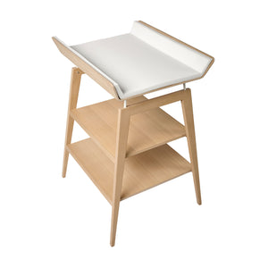 Leander Linea changing table with foam in oak colour.