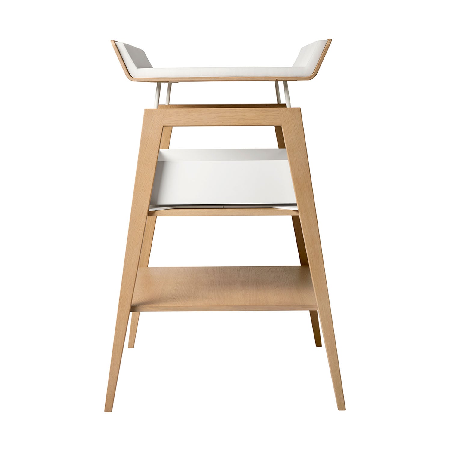 Stylish nursery changing table with iconic angled design.