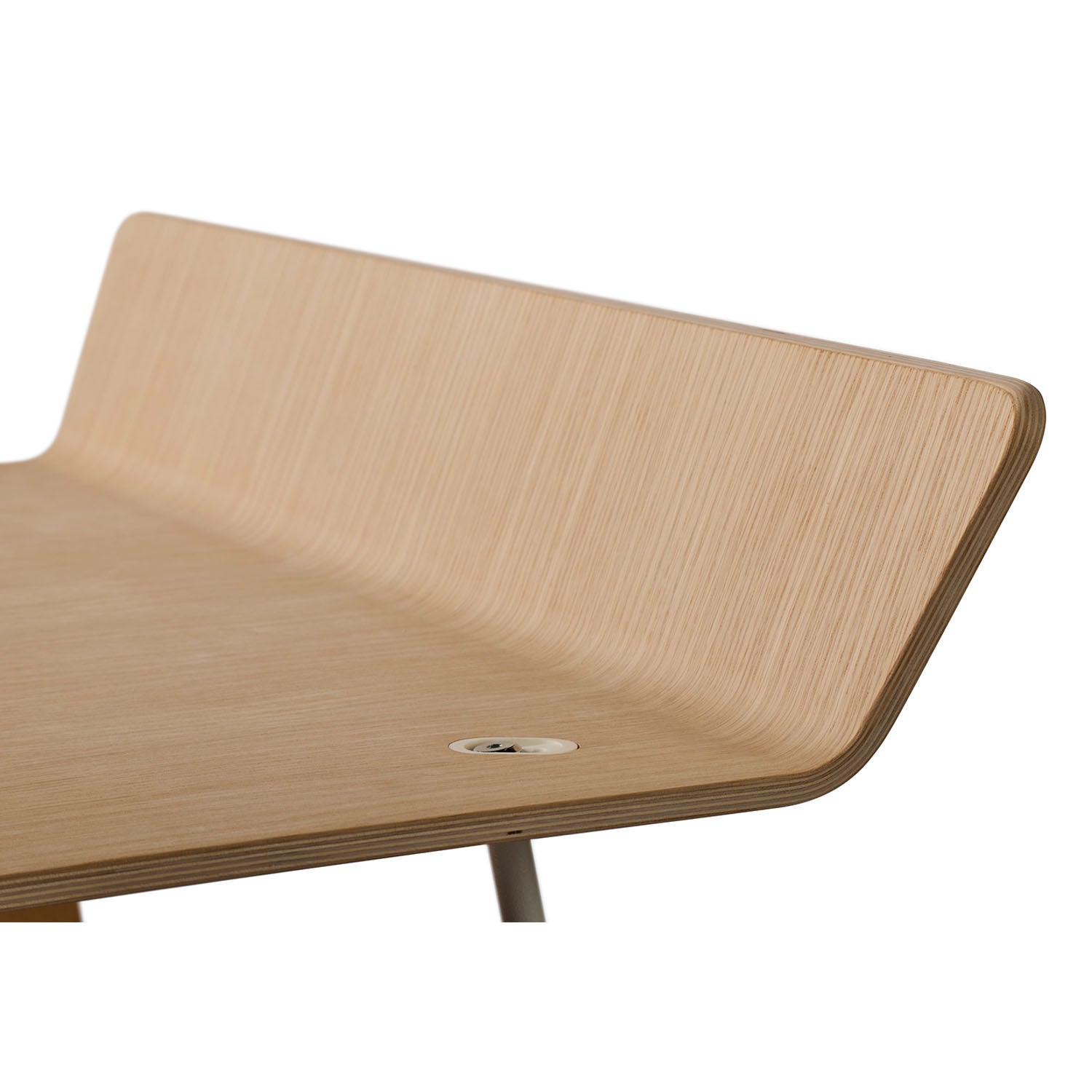 Safe and comfortable baby changing area with raised sides.