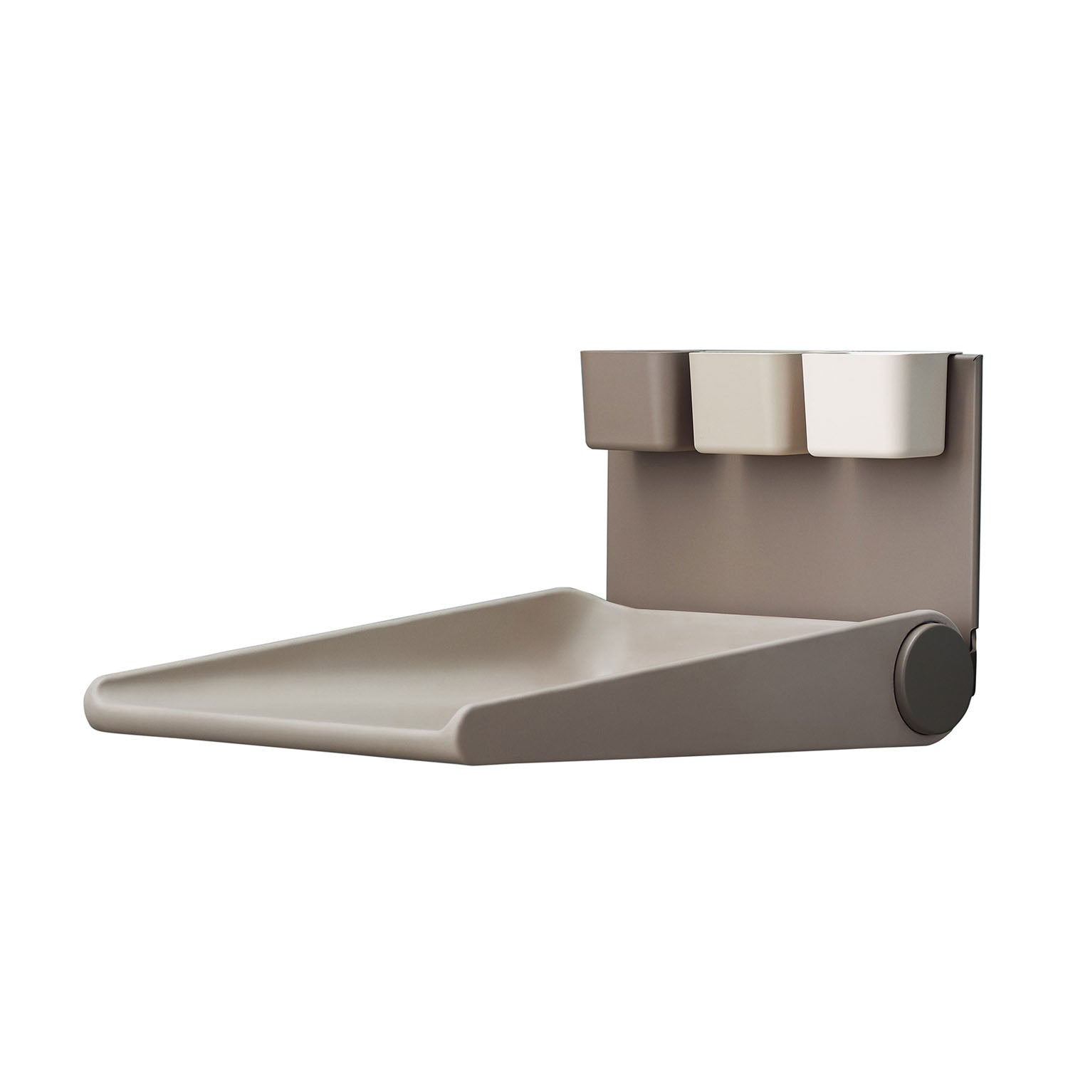 Leander Wally™ changing table with three movable organizers.