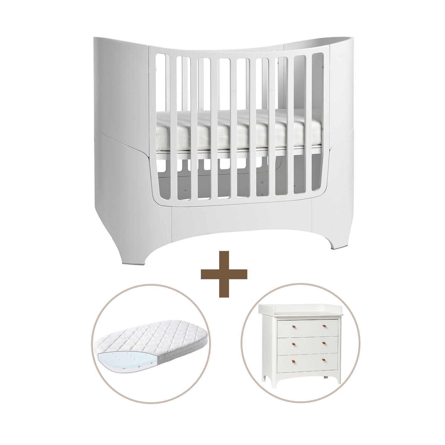Leander Classic Baby Cot and Dresser Set Bundle