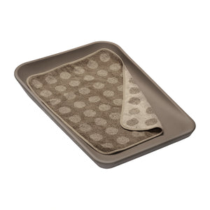 The mocca-colored Leander Topper is easy to clean.