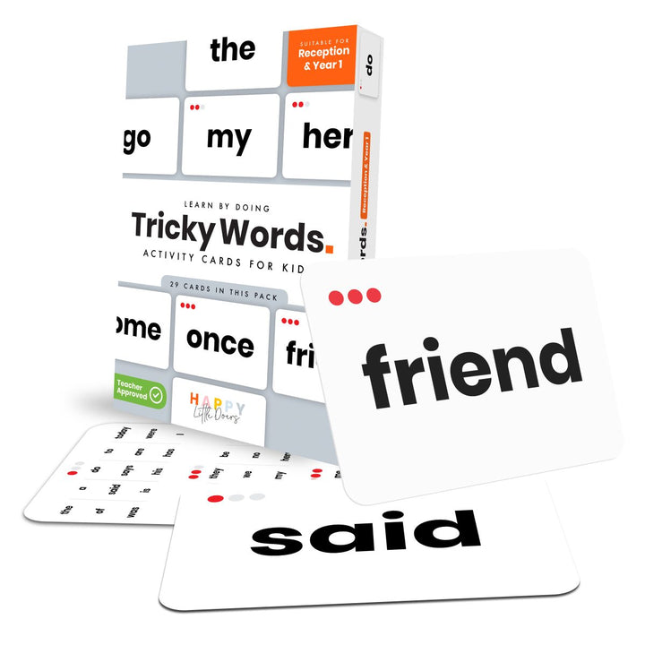 Tricky Words Flashcards - Reception & Year 1 - Happy Little Doers