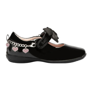 Side view of the Lelli Kelly school shoes with bracelet.