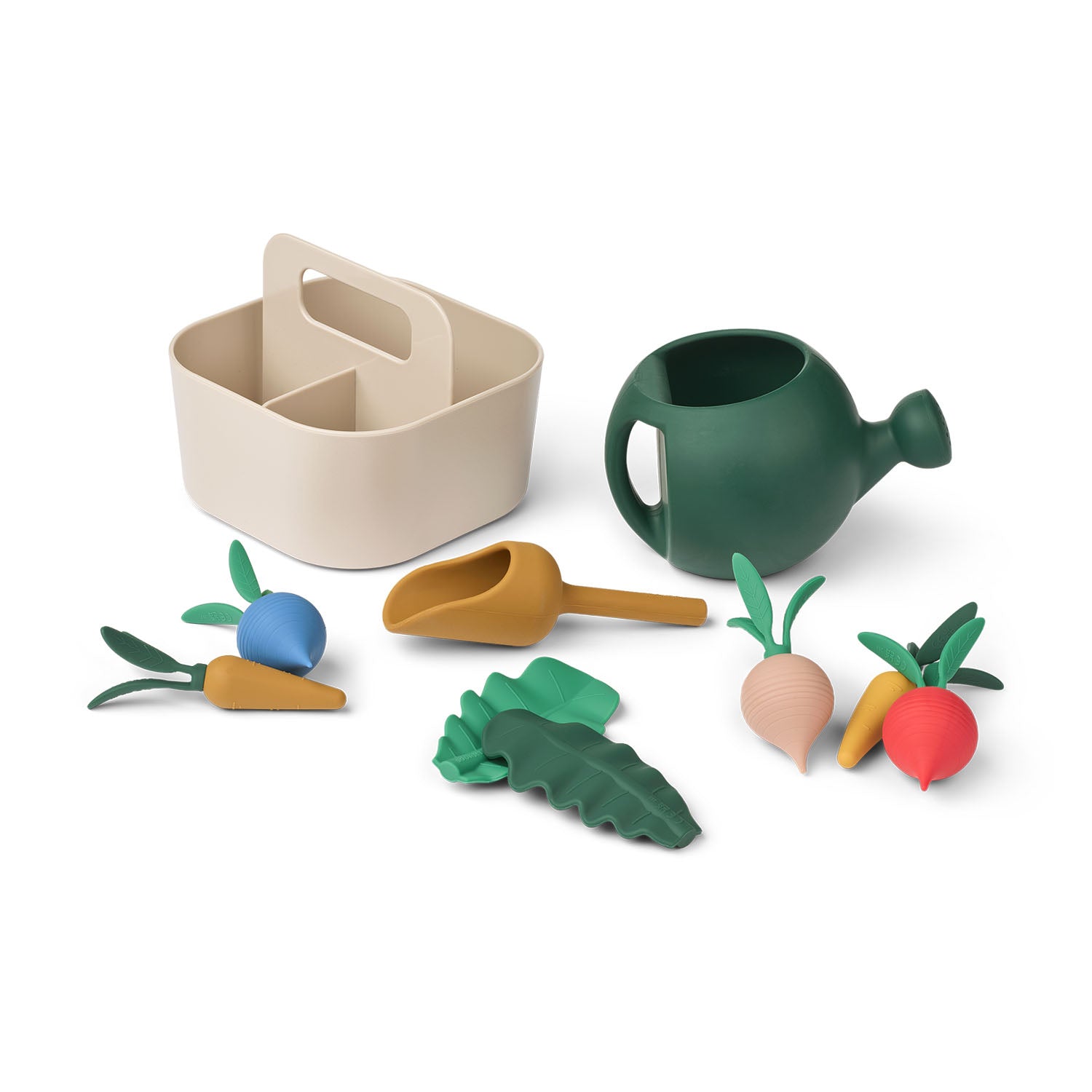 Liewood watering can included in gardening play set
