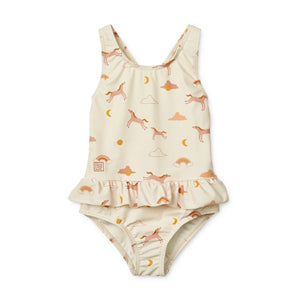 Liewood Amara Printed Swimsuits - Dream Ecru